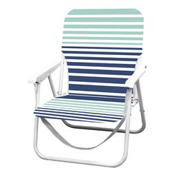 Cj-7720hs Folding Beach Chair With Carrying Strap, Horizon Stripe