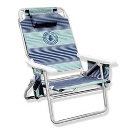 Cj-7750hs 5 Position Folding Beach Chair, Horizon Stripe