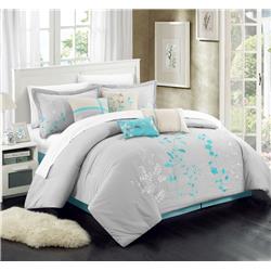 8 Piece Prom Comforter Set - Turquoise - King
