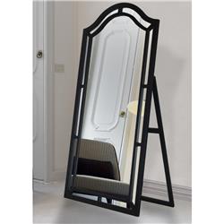 Fcm2623-us Gale Floor Mirror Free Standing Satin Finish, Traditional - Black