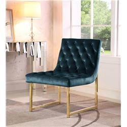 Fac2811-us Tatiana Velvet Accent Chair Brass Finished Polished Metal Frame, Green