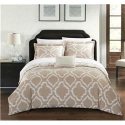 Bcs07049-us Izar 8 Piece Comforter Set, Beige - Twin