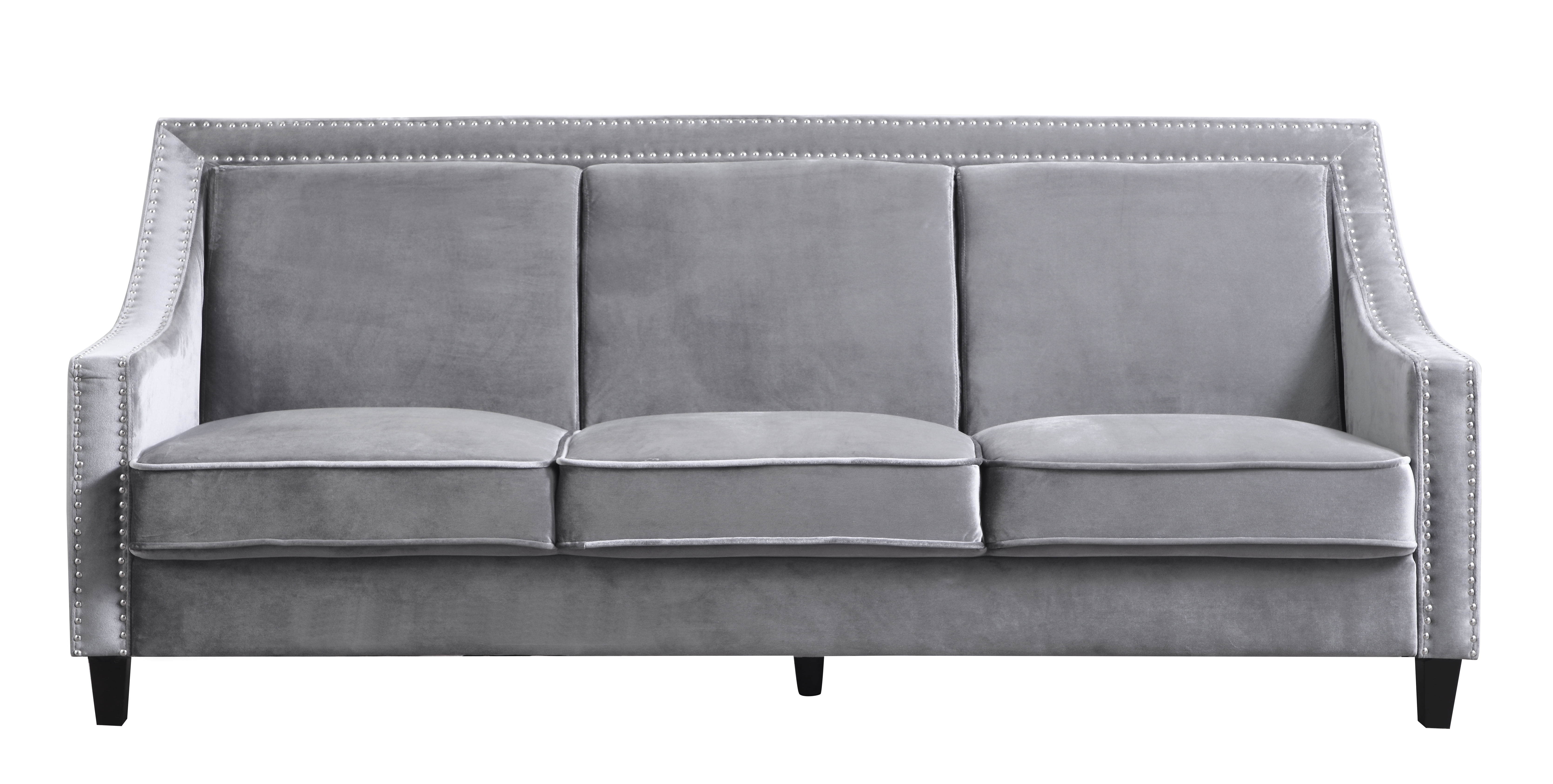 Fsa9001-us Modern Contemporary Kameron Sofa, Grey - 36.6 X 32.3 X 85 In.