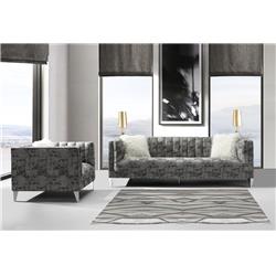 Fsa9131-us Modern Contemporary Montmarte Sofa, Black - 29.53 X 37.01 X 88.97 In.
