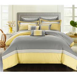 Cs3241-us Fullerton Hotel Collection Bed In A Bag Comforter Set With Sheets - Yellow - Queen - 10 Piece