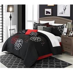 25cq112-us Elaina Oversized & Overfilled Heavy Embroidery Contemporary Comforter Set With Shams & Decorative Pillows - Queen - 8 Piece