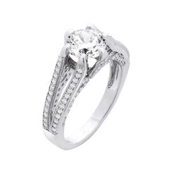 Rg2018-8 Cz Solitaire Sterling Silver Engagement Promise Ring For Womens - Size 8
