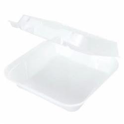 Sn240-v Medium 1 Compartment Vented Hinged Foam Container, White - Case Of 200