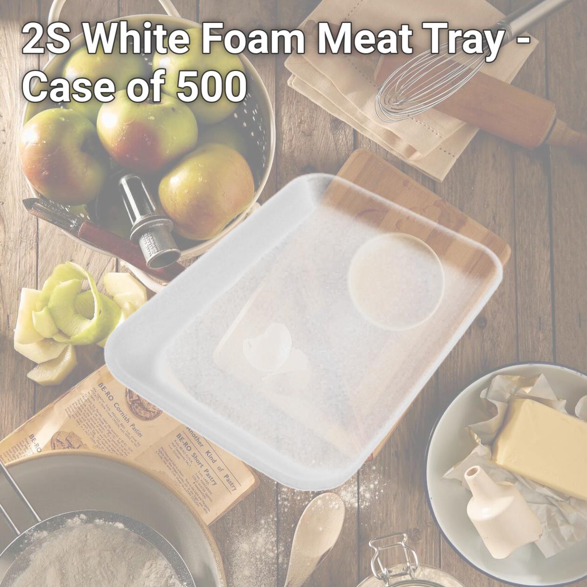 Picture of Dyne-A-Pak 201002SW00 2S White Foam Meat Tray - Case of 500