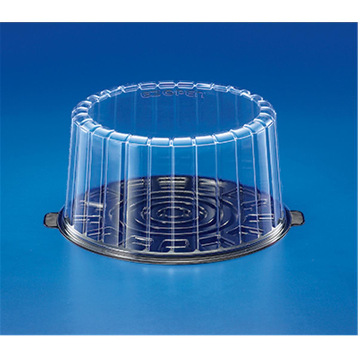 1009bk 9 In. Double Layer Cake Container Set Pete, Clear Top & Black Base 2 Piece - Case Of 50