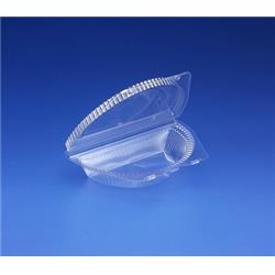 Slp209 9 In. Hinged Half Pie Container Pete, Clear - Case Of 250