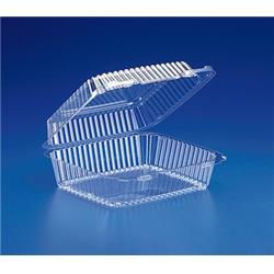 Vpp757a Clamshell Container Pet Hinged, Clear - Case Of 200