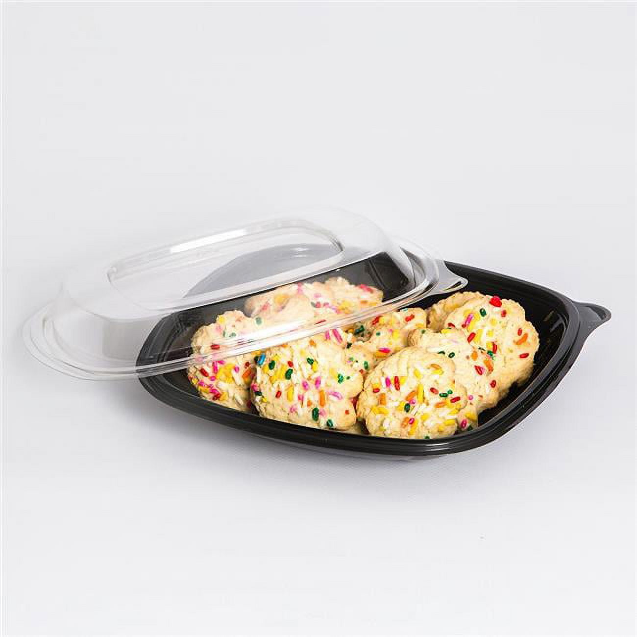 4308100 8 In. Crystal Classics Anti-fog Recycled-pet Square Bowl Lid, Clear - Case Of 150