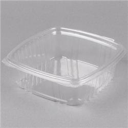 Ad48 48 Oz Apet Plastic Hinged Deli Container, Clear - Case Of 200