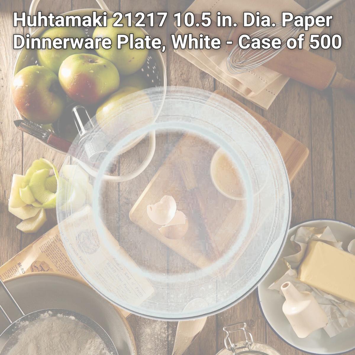 Picture of Huhtamaki 21217 10.5 in. Dia. Paper Dinnerware Plate, White - Case of 500