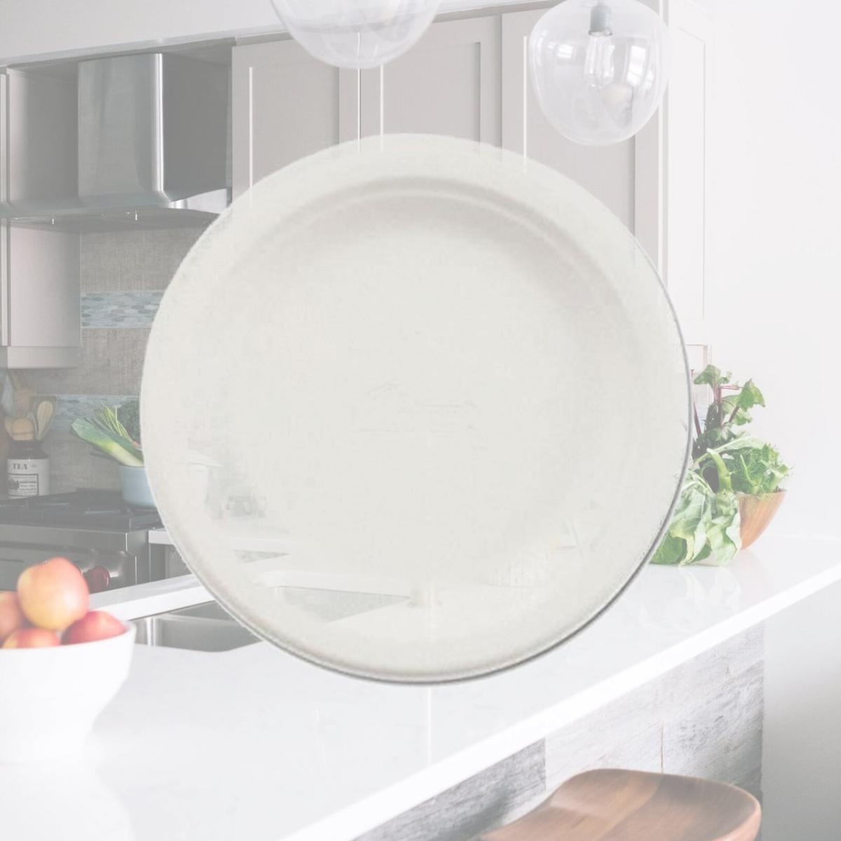 Picture of Huhtamaki 21225 6 in. Dia. Classic White Molded Fiber Round Plate - Case of 1000