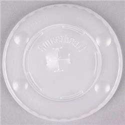 Solo Cup L12bln-0100 12 Oz Translucent Flat Plastic Lid With Straw Slot & Identification Buttons - Pack Of 125