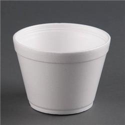 16mj32 16 Oz Squat Heavy Duty Food Container Foam, White - Case Of 500
