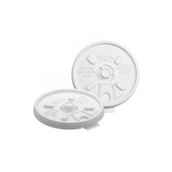 Lift Lock White Plastic Lids For Cups Ending In 8 - Case Of 1000