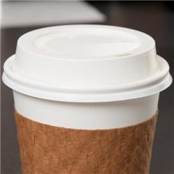 Prime Source 75000239 10-24 Oz Slotted Dome Lids For Hot Beverage Cup, White - Case Of 1000