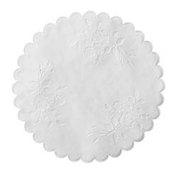 Dlo5sp 5 In. Round Rose Doilies Linen, White - Case Of 1000
