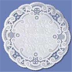 D301018 8 In. French Lace Doilie Round - Case Of 5000