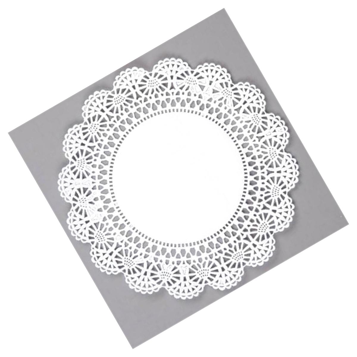 Picture of Hoffmaster 500236 8 in. White Doilie Lace Cambridge - Case of 1000