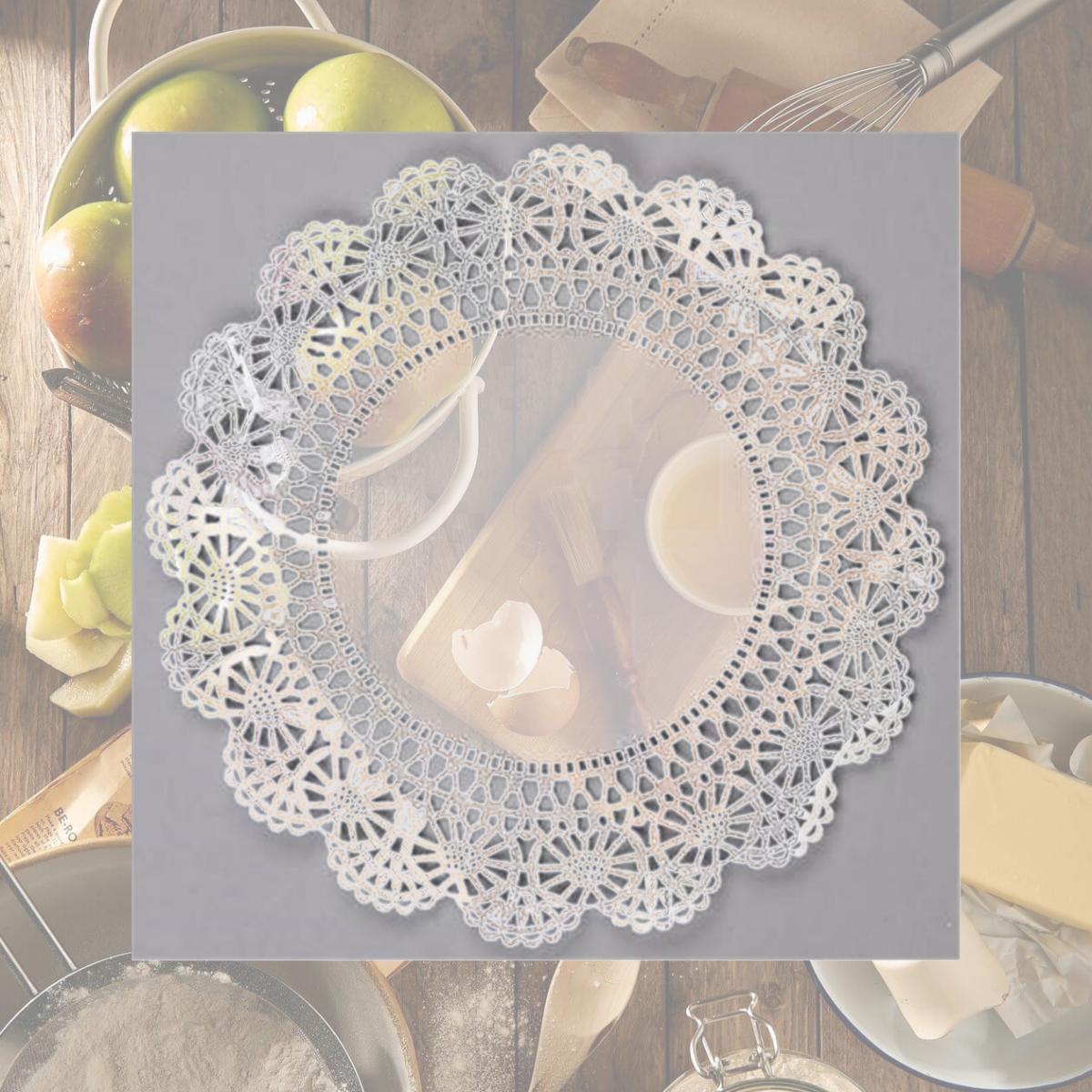 Picture of Hoffmaster 500236 8 in. White Doilie Lace Cambridge - Case of 1000