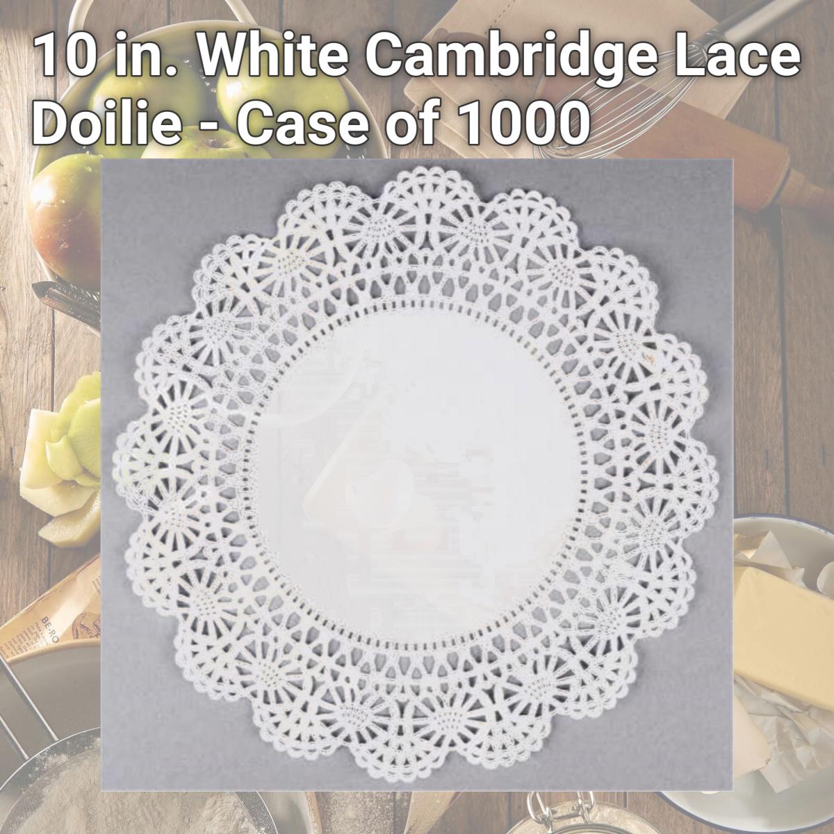 Picture of Hoffmaster 500238 10 in. White Cambridge Lace Doilie - Case of 1000