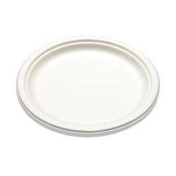 Bgw-09 9 In. Round Sugarcane Plate, White - Case Of 500