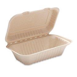 Eco - Hoagie Hoagie Hinged Food Container, Tan - Case Of 250