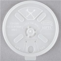 16ftl Cpc Translucent Lift N Lock Lid With Straw Slot, White - Case Of 1000