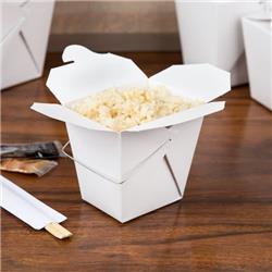 16whwhitem Cpc 16 Oz Chinese & Asian Paper Take-out Container With Wire Handle, White - Case Of 500