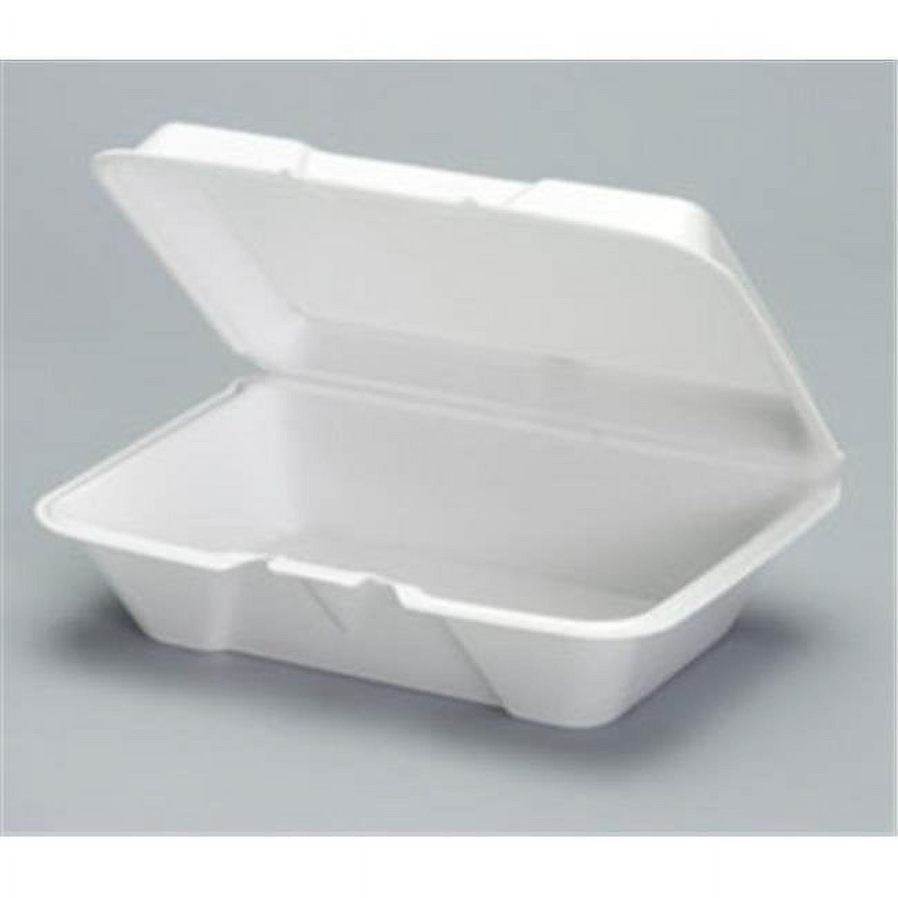 20500 Cpc Large Deep All Purpose Foam Hinged Lid Container, White - Case Of 200