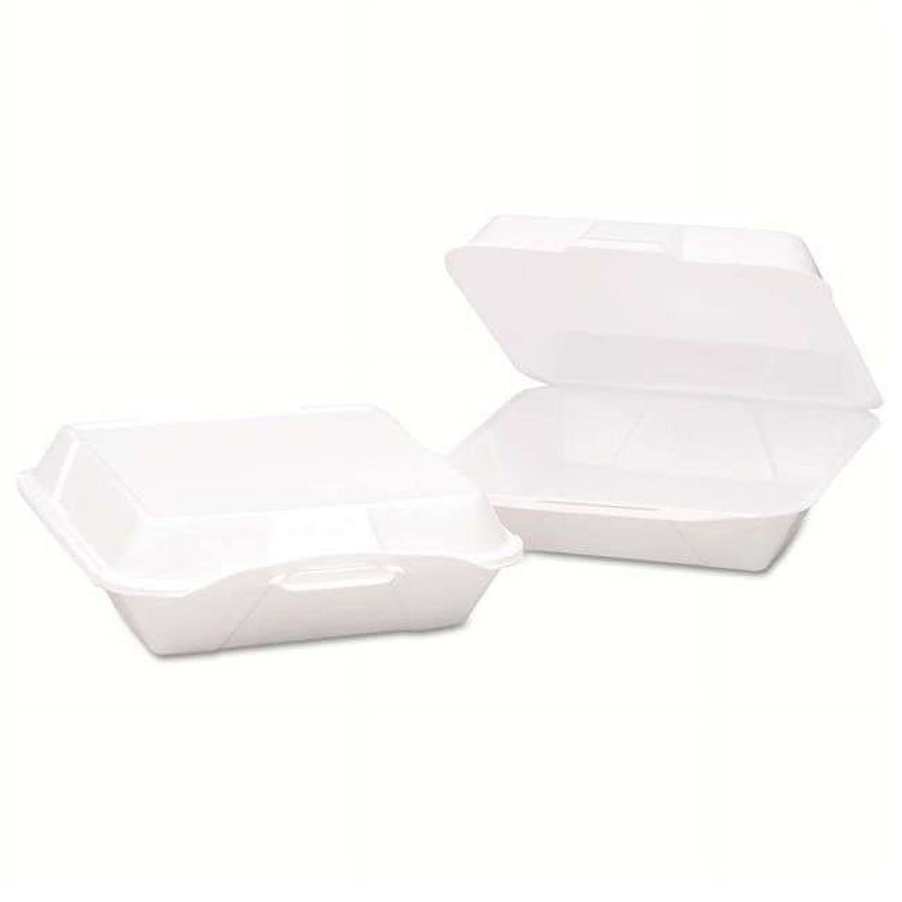20500-v Cpc Large Deep Foam Hinged Container, White - Case Of 200