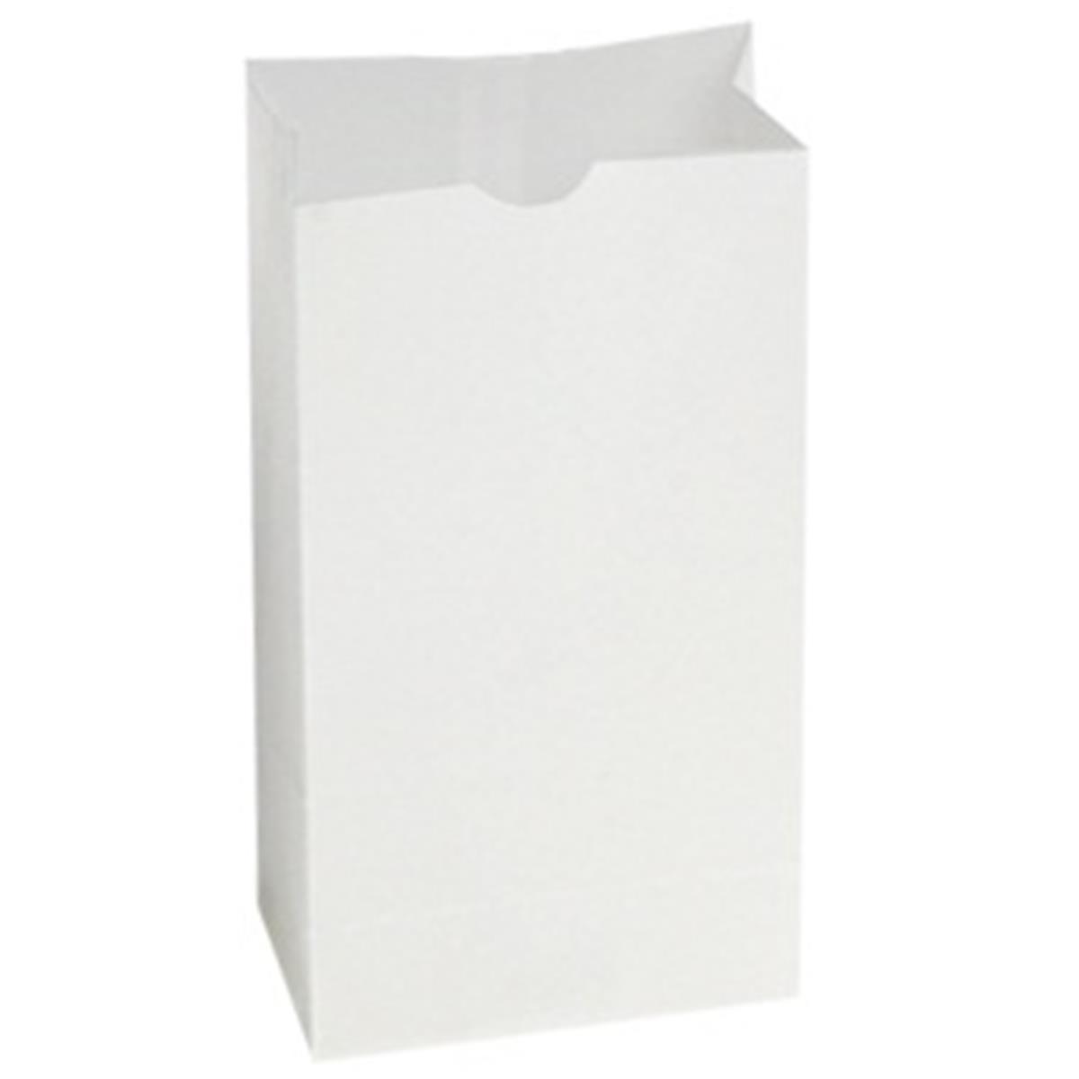 300296 Cpc 6 Lbs Wax Grocery Bags, White - Case Of 1000