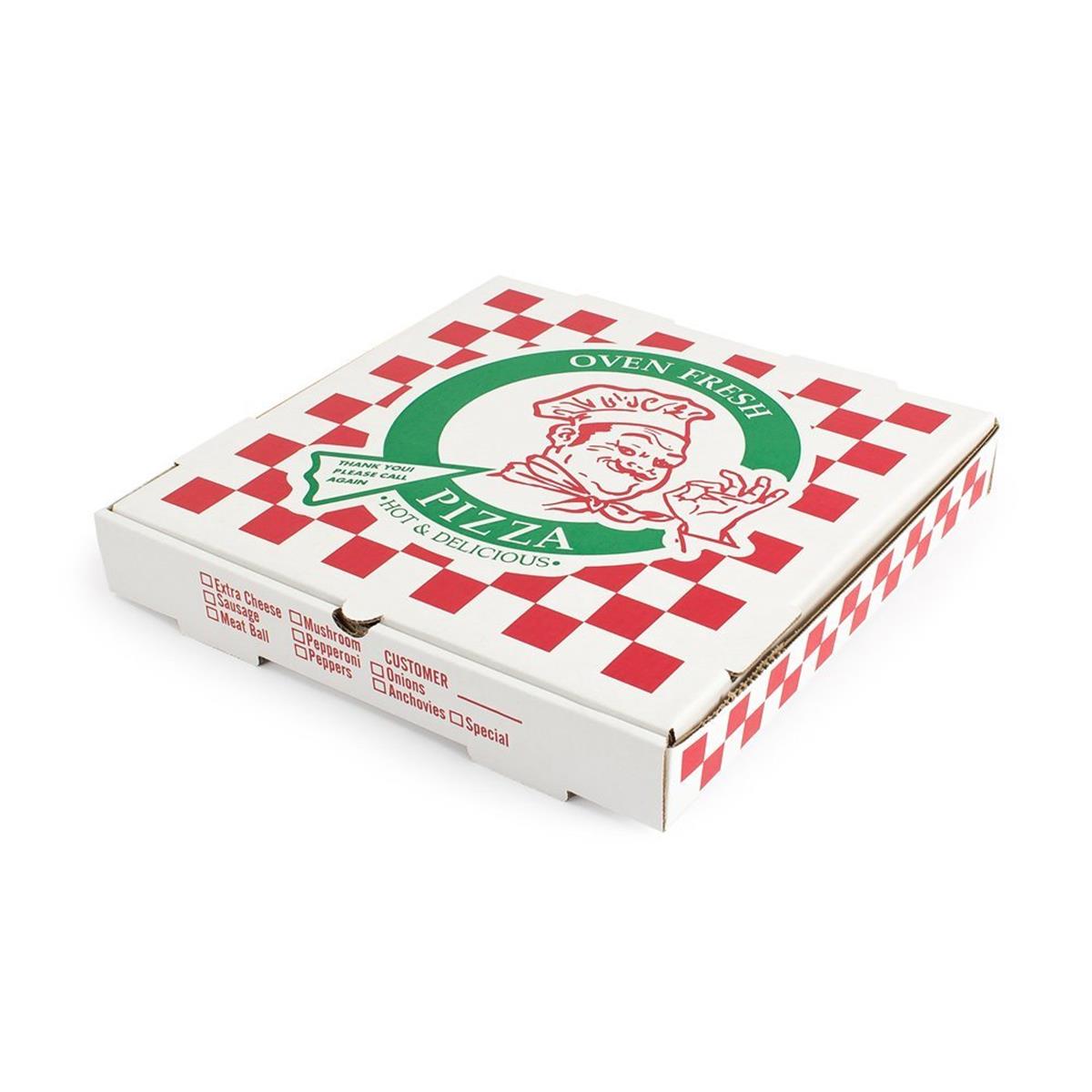 4913 Cpc 16 X 16 X 2 E-flute Pizzeria White Corrugated Pizza Box, Case Of 50