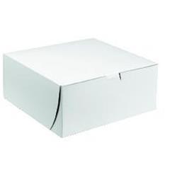 6603 Cpc Lock Cornor Chipboard Bakery Box, White - Case Of 250