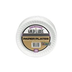 Cp9goewh Cpc 9 In. Gold Label Coated Paper Plate, White - Case Of 1000