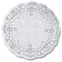 D301015 Cpc 5 In. Round French Laced Elegant Paper Doilie, White - Case Of 10000