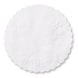 Dlo5sp Cpc 5 In. Rose Doilie Linen Round, White - Case Of 1000