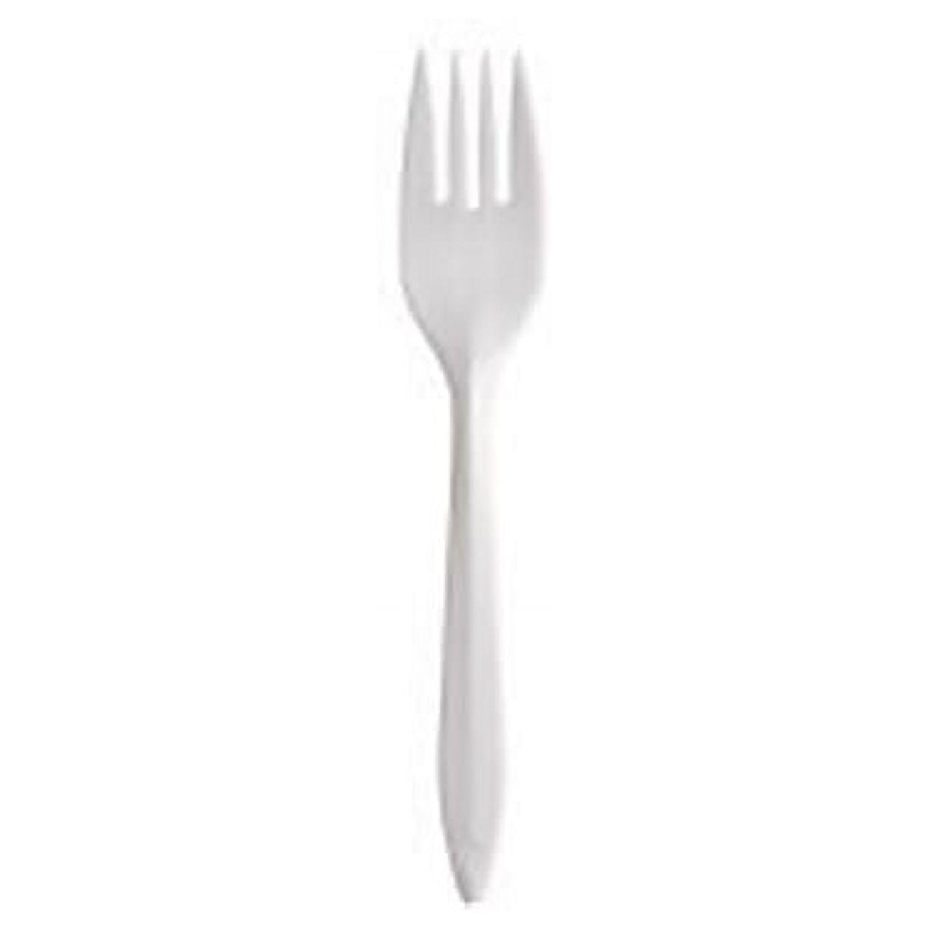 F6bw Cpc 6.25 In. Medium Weight Polypropylene Fork Cutlery Style Setter, White - Case Of 1000