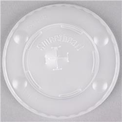 Solo Cup L12bln-0100 Cpc 12 Oz Plastic Lid With Straw Slot Flat Waxed Cup, Translucent - Case Of 2000