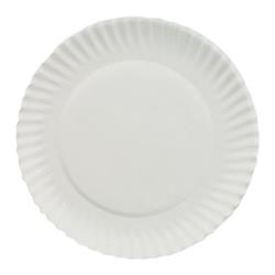 Pp6grewh Cpc 6 In. Green Label Uncoated Paper Plate, White - Case Of 1000