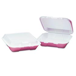 Sn220 Cpc Small 1 Compartment Hinged Foam Snap-it Container, White - Case Of 200