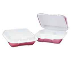 Sn223 Cpc 3 Compartment Hinged Foam Snap-it Container, White - Case Of 200
