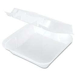 Sn240-v Cpc Medium 1 Compartment Vented Hinged Foam Container, White - Case Of 200