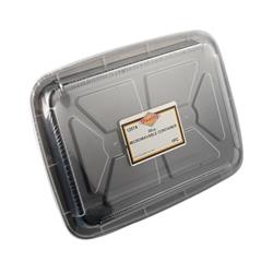 58 Oz Black Microwavable Rectangular Container Combo - Case Of 24