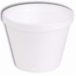 16mj20 Pec 16 Oz White Squat Foam Container - Case Of 500