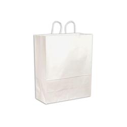 18 X 7 X 19 In. White Shopping Bag - Case Of 250